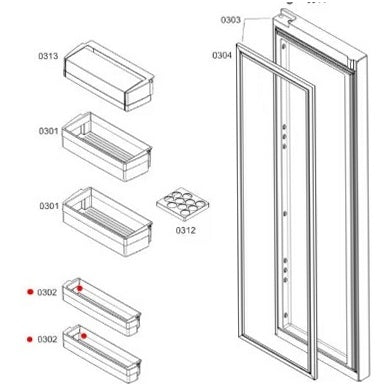 Bosch Refrigerator & Freezer Door Shelf Bin - 00671181, Replaces: 671181
