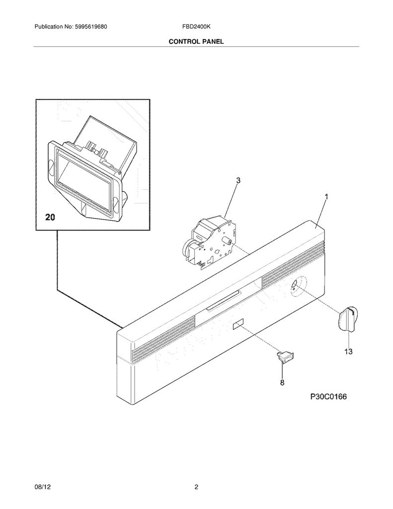 Frigidaire Dishwasher Timer - 154858101, Replaces: 154794201