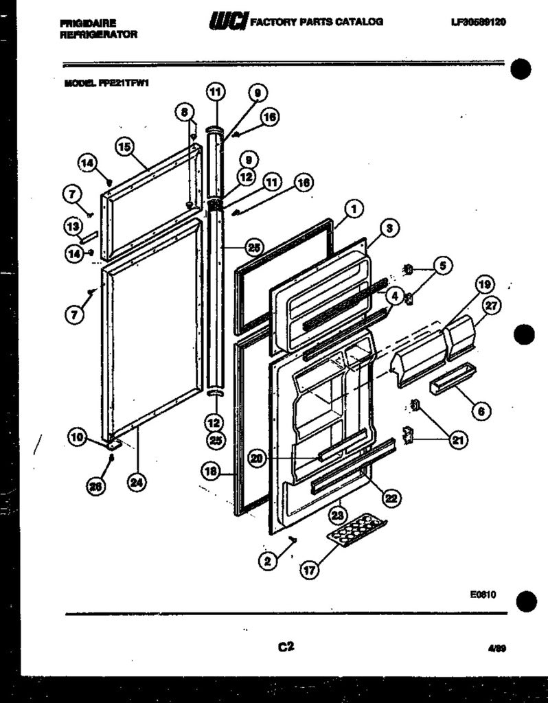Frigidaire Refrigerator & Freezer Door Rack (Cut To Fit) - 215516220, Replaces: 3017192