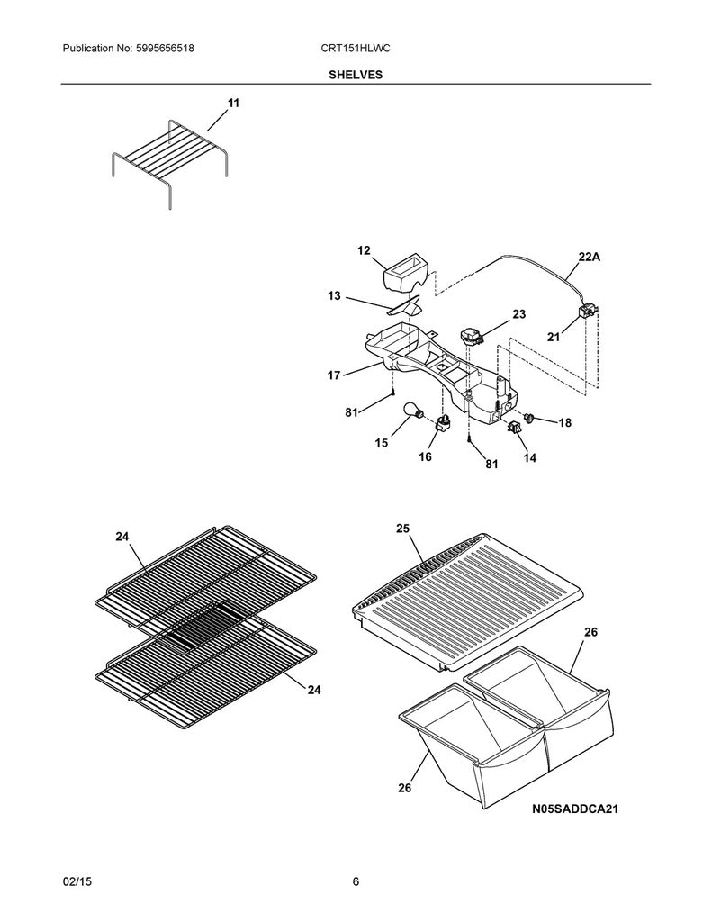 Frigidaire Refrigerator & Freezer Crisper Drawer Cover - 242120501, Replaces: 240364706