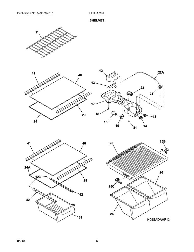 Frigidaire Refrigerator & Freezer Drawer Cover - 242120508, Replaces: 240364722