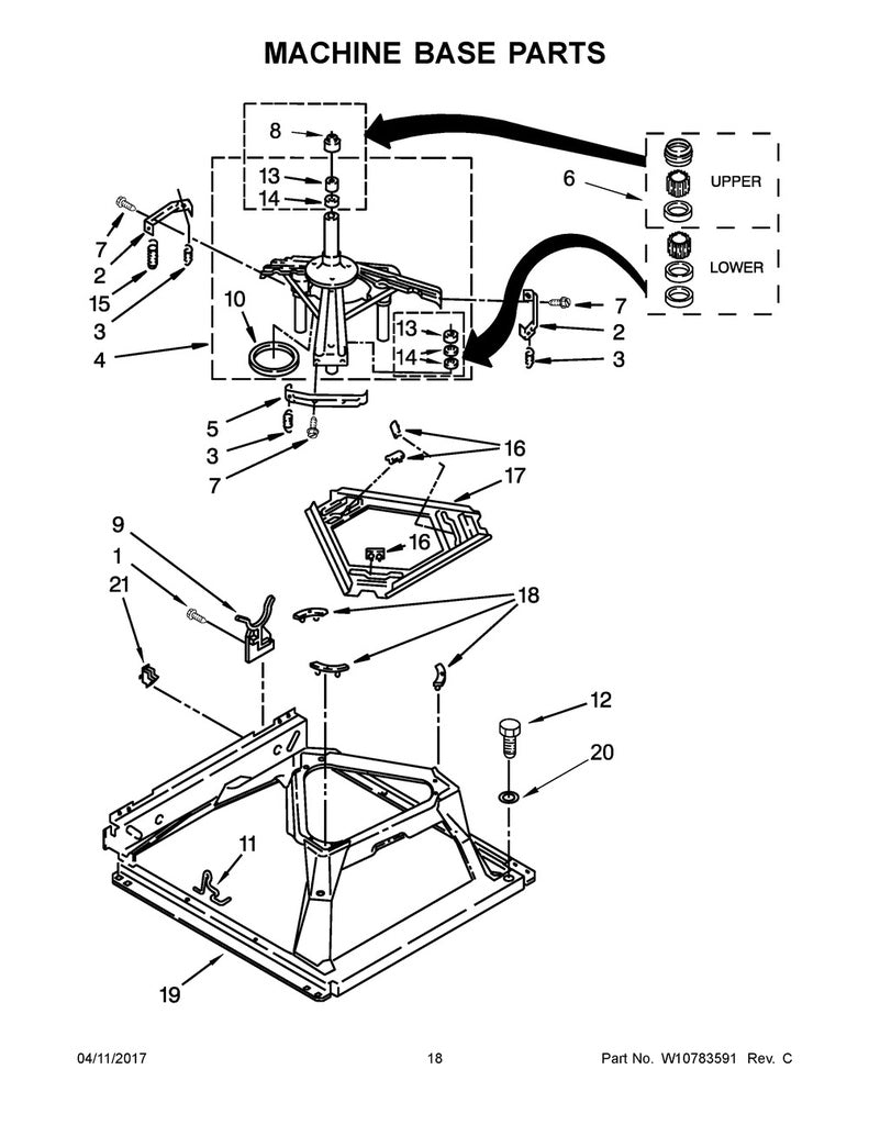 Whirlpool Washer Tub Suspension Pads - 285744, Replaces: 62602