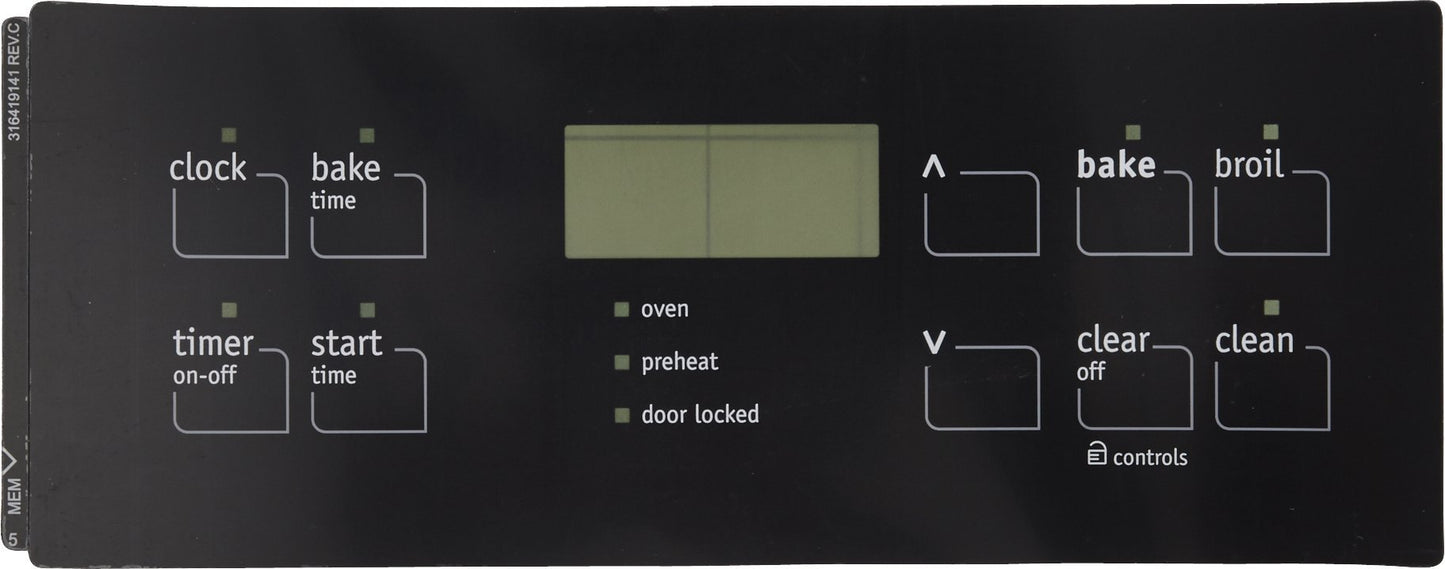 Frigidaire Range Oven Membrane Switch - 316419141