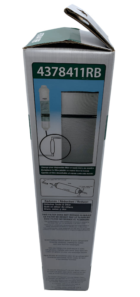 Whirlpool Refrigerator Water Filter - 4378411RB, Replaces: 18001001A