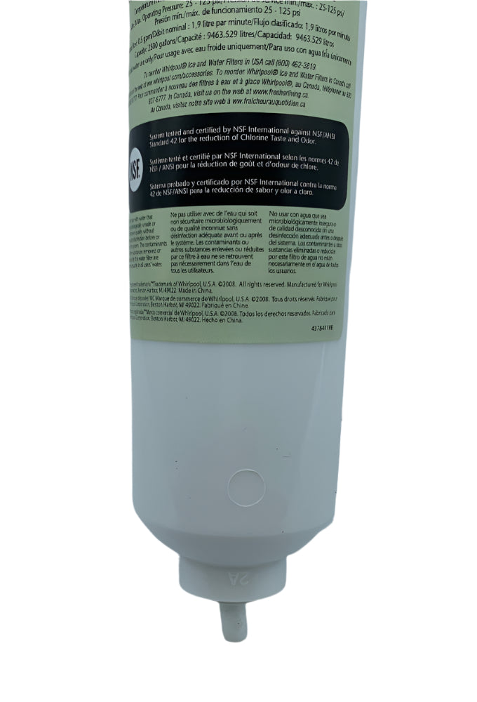 Whirlpool Refrigerator Water Filter - 4378411RB, Replaces: 18001001A