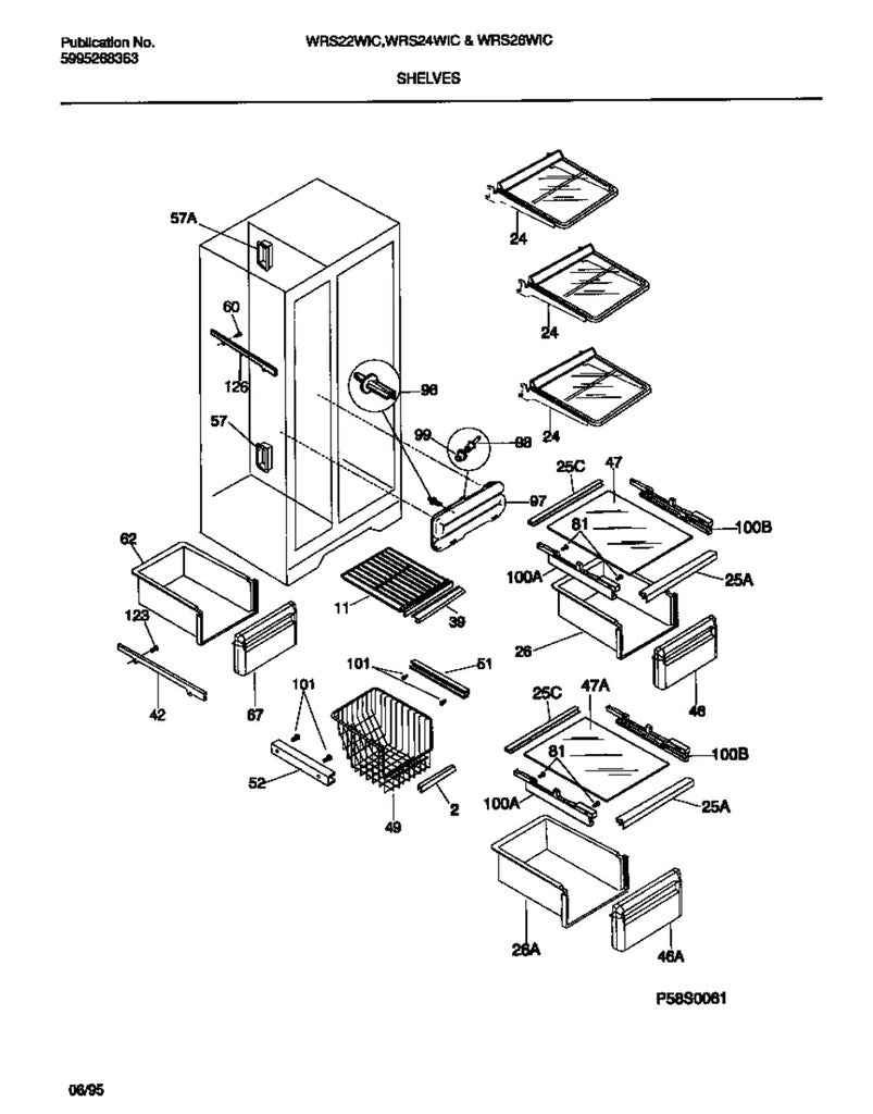 Frigidaire Refrigerator & Freezer Upper Crisper Drawer - 5303289500, Replaces: 5303299657