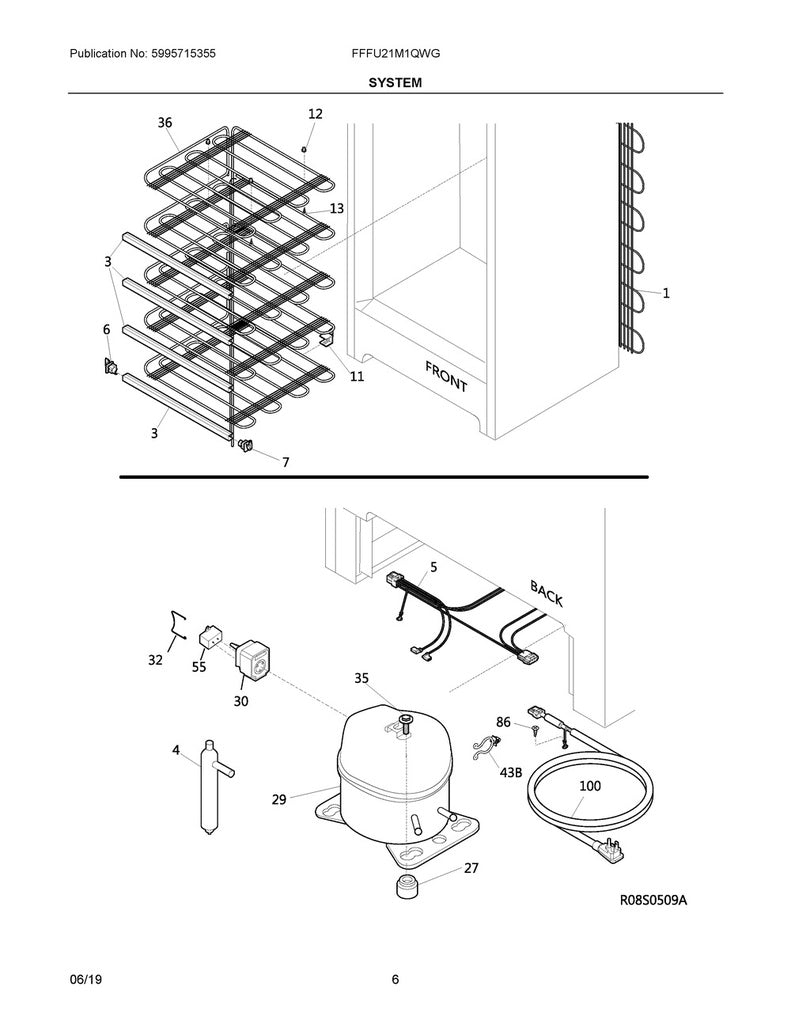 Frigidaire Refrigerator & Freezer Evaporator Shelf Trim (White) - 5304509723, Replaces: 216097900