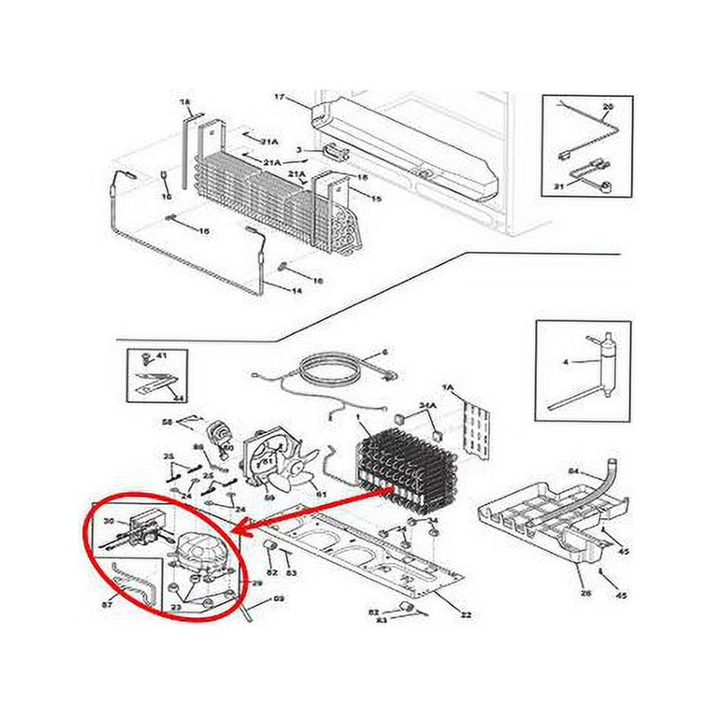 Frigidaire Refrigerator & Freezer Compressor - 5304512654