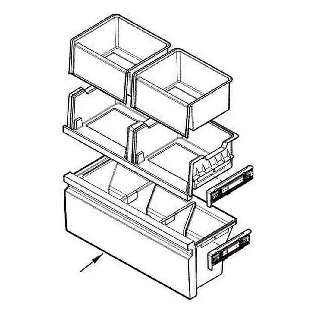 Frigidaire Refrigerator & Freezer Drawer Assembly - 5304524710