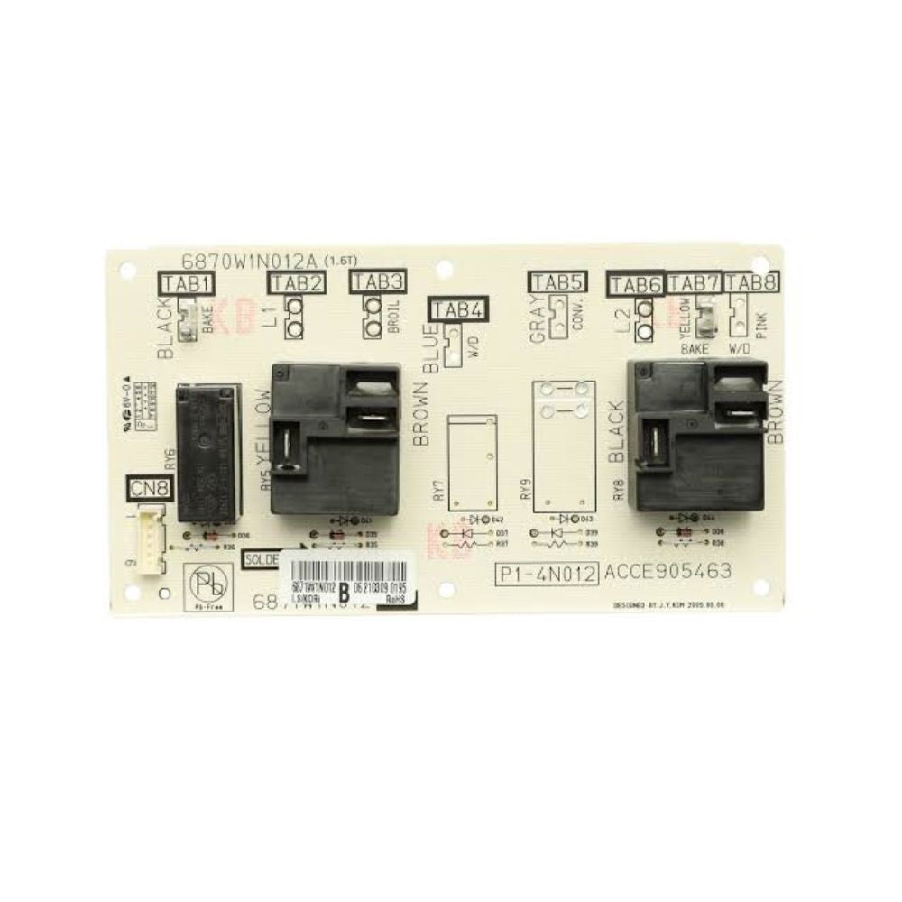 LG Range Relay Control Board - 6871W1N012B