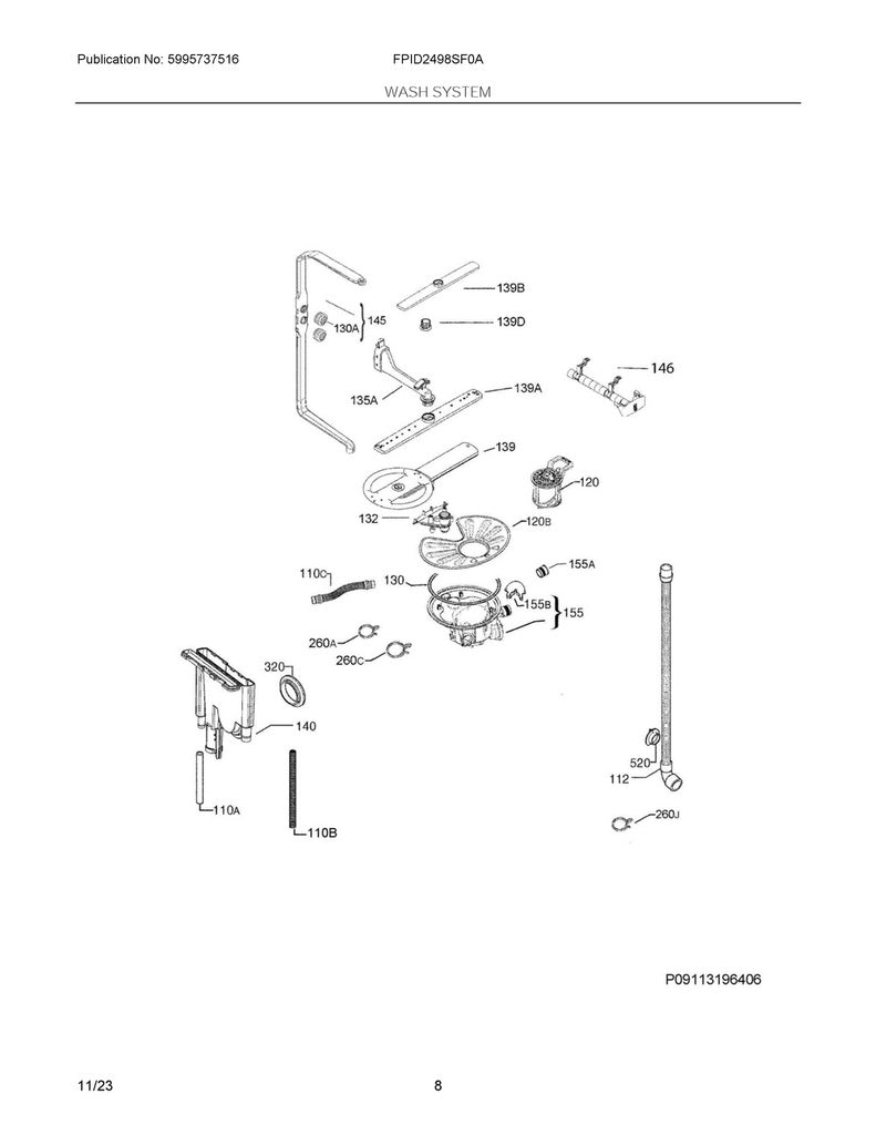 Frigidaire Dishwasher Drain Hose - 807032601
