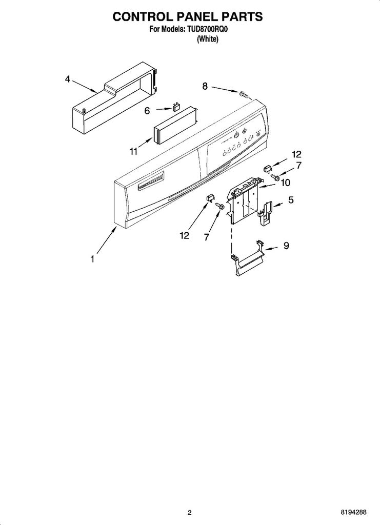 Whirlpool Dishwasher Thermal Fuse (TCO) - 8193762, Replaces: 8193762VP