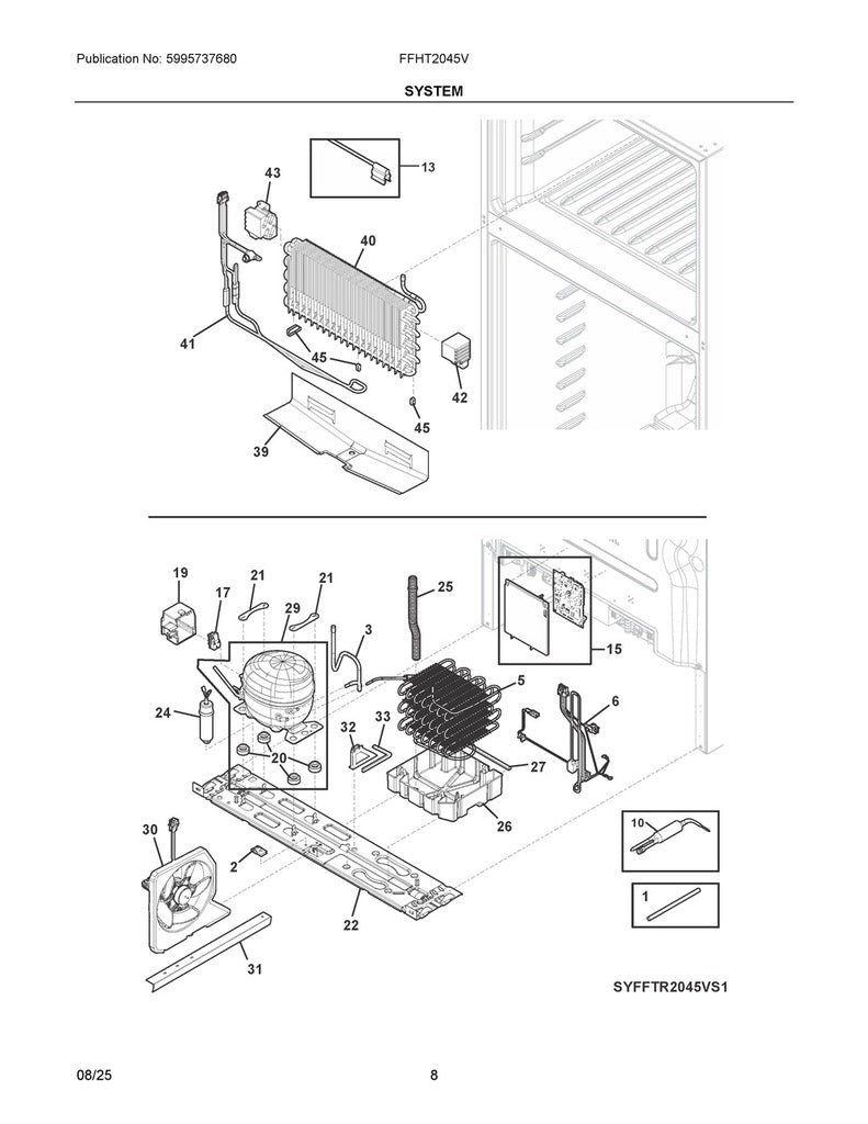 Frigidaire Refrigerator & Freezer Filter Drier - A19676501, Replaces: 5304521529