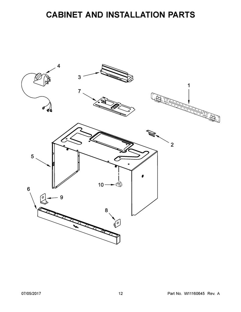 Whirlpool Microwave Vent Grille - W10718221