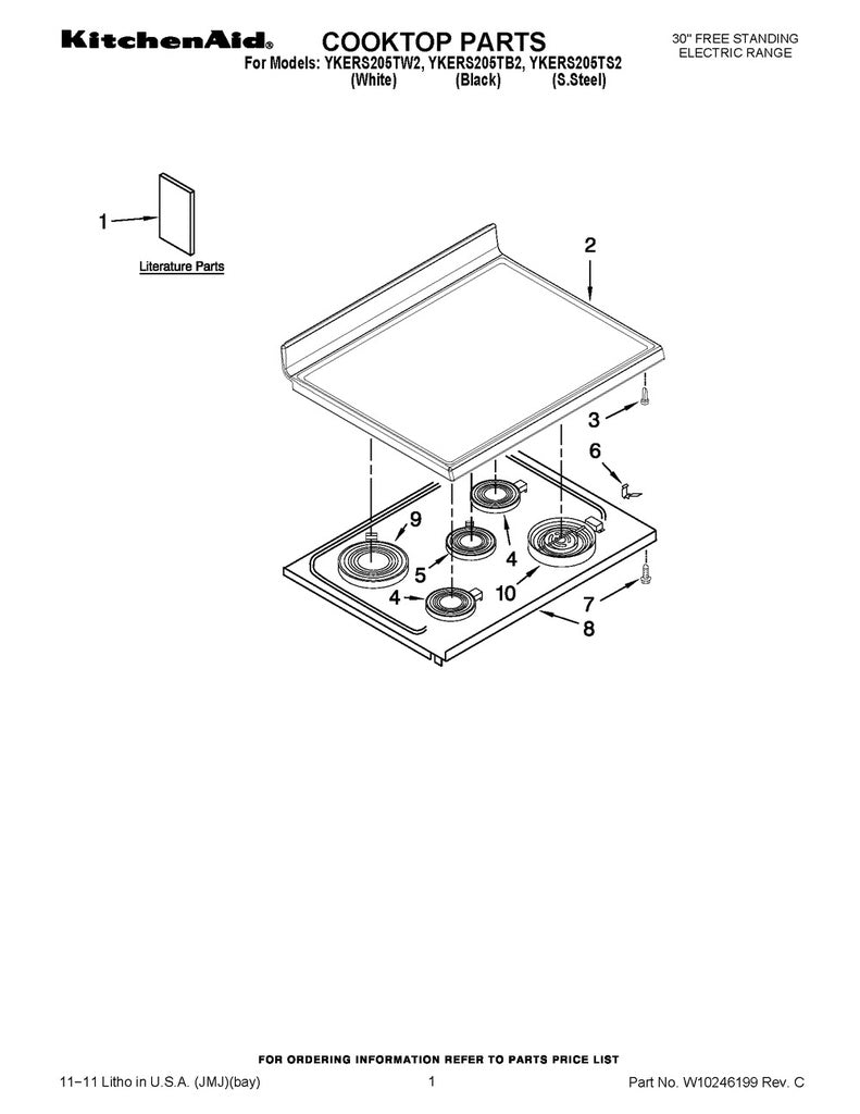 Whirlpool Range, Oven & Cooktop Triple Surface Element - W10823720, Replaces: 74011218