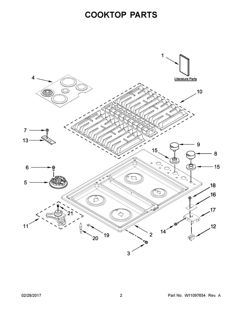 Whirlpool Range, Oven & Cooktop Range Spark Electrode - W10862324