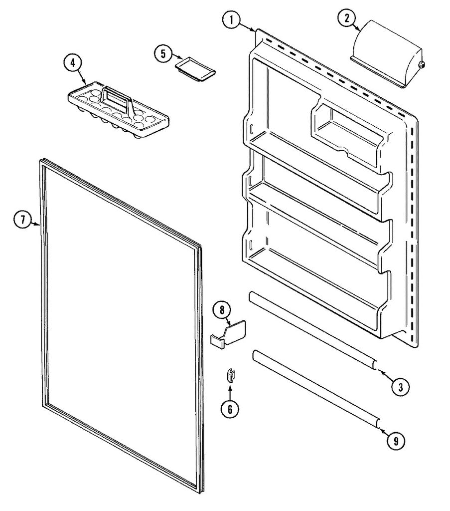 Whirlpool Refrigerator & Freezer Door Shelf Retainer/Trim - W11045462, Replaces: 61001962
