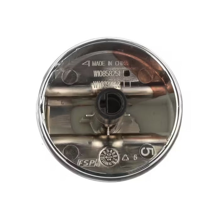 Whirlpool Range, Oven & Cooktop Surface Burner Knob (Stainless) - W11101439, Replaces: W10858251