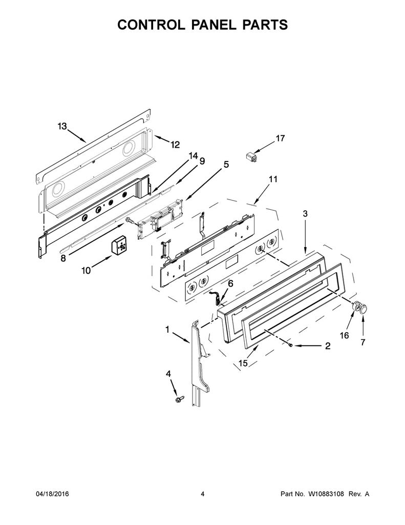 Whirlpool Range, Oven & Cooktop Knob - W11230929, Replaces: W10712809