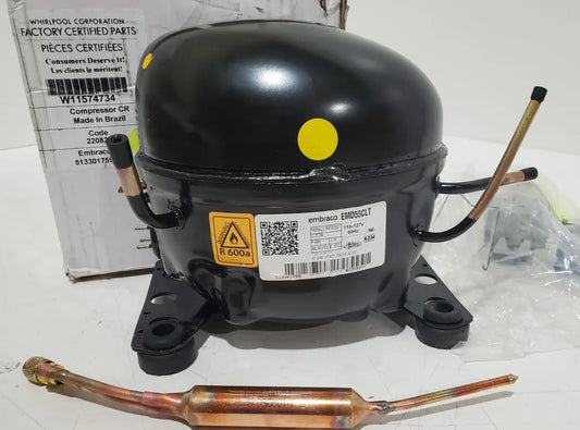 Whirlpool Refrigerator Compressor Kit OEM - W11614224 , Replaces: W11545349 W11574734 W11412045 4977008 AP7193296 PS16744557 EAP16744557 PD00075557