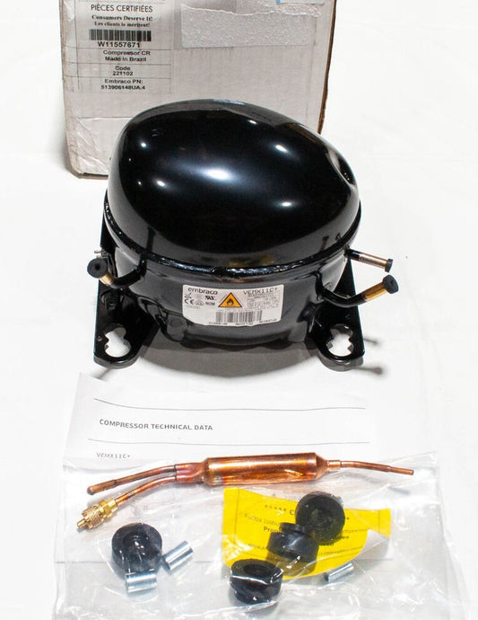 Whirlpool Refrigerator Compressor Kit OEM - W11557671, Replaces: W11332037 4979312 AP7186659 PS16730507 EAP16730507 PD00082249