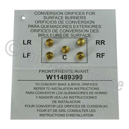 Whirlpool Range, Oven & Cooktop LP Conversion Kit - W11560165, Replaces: W11489399