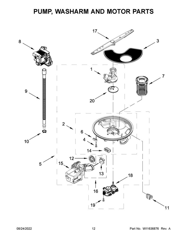 Whirlpool Dishwasher Diverter Motor - W11612301