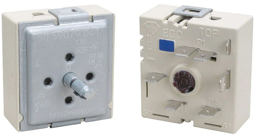 GE Range, Oven & Cooktop Dual Burner Control Switch - WB24T10058, Replaces: WB24T10031