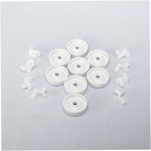 GE Dishwasher Lower Dishrack Wheel Kit - 8 Pack - WD35X21038, Replaces: WD12X0272