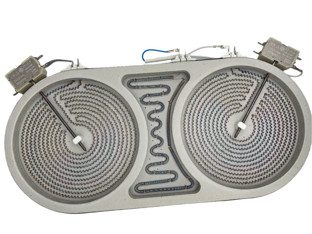G.E Range Radiant Surface Bridge Burner - WG02F02918, Replaces: WB30T10036