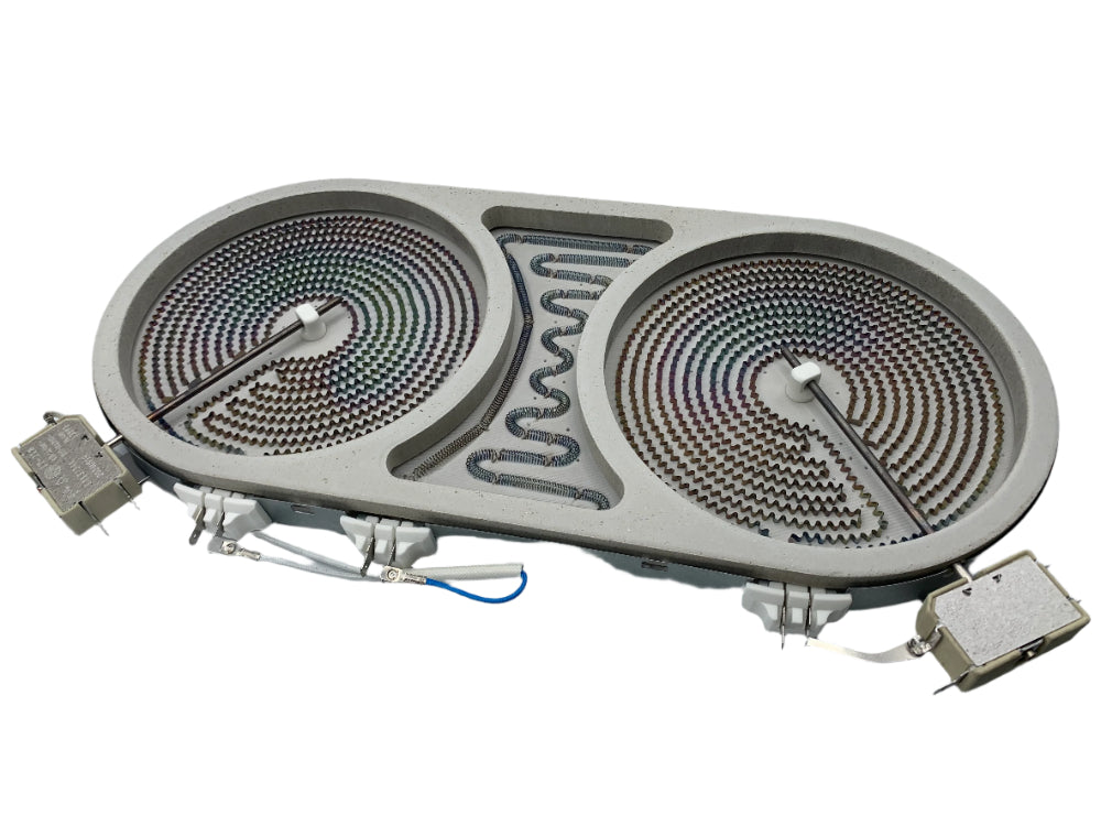G.E Range Radiant Surface Bridge Burner - WG02F02918, Replaces: WB30T10036