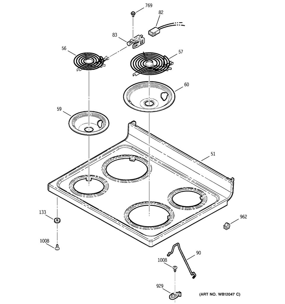 GE Range, Oven & Cooktop Range Drip Bowl, Grey, 8" - WG02L01866