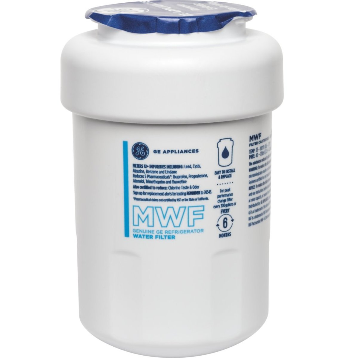 GE Smartwater Refrigerator Water Filter With Adapter, FXRC/MWF - FXRC, Replaces: 084691770381 203C5411 469905 46-9905 9905 MRXC MXRC OEM PARTS WORLD