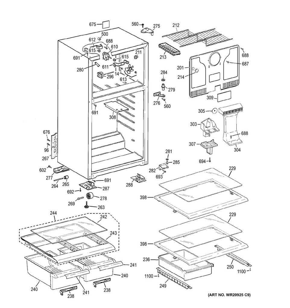 GE Refrigerator & Freezer Refrigerator Freezer Wire Shelf - WG03F01596