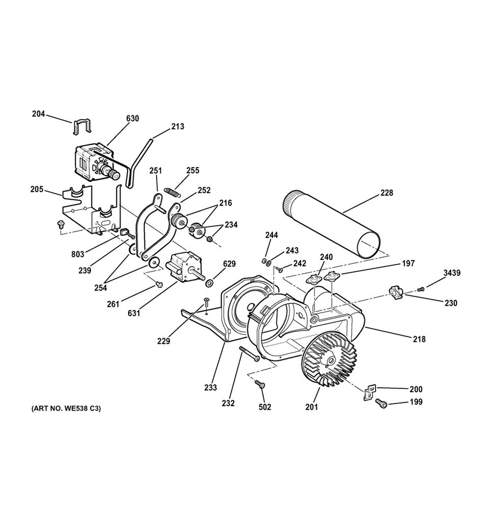 GE Dryer Thermostat, 165F - WG04F01199, Replaces: WE4M300