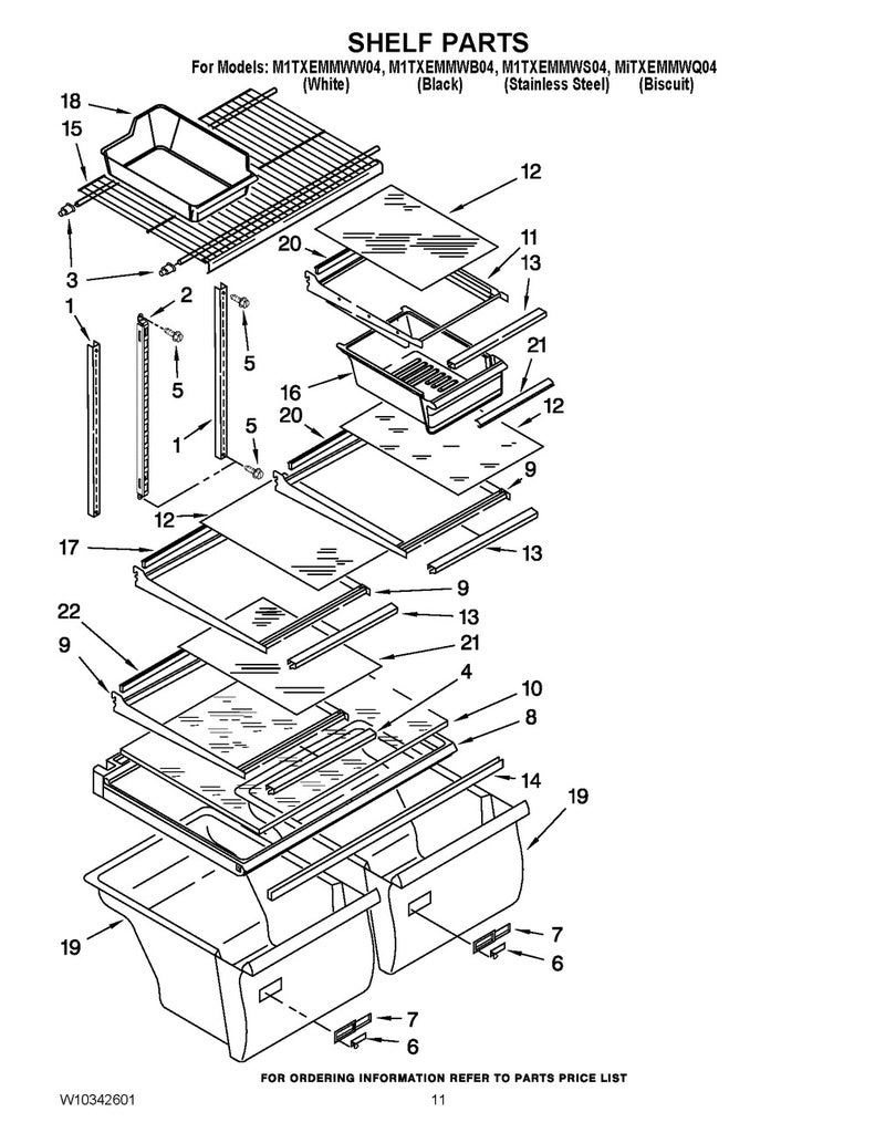 Whirlpool Refrigerator & Freezer Crisper Drawer Support - WP2172748, Replaces: 1106613
