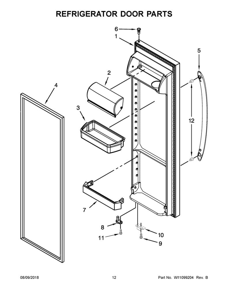 Whirlpool Refrigerator & Freezer Door Shelf Bin - WP2187172, Replaces: 2187172