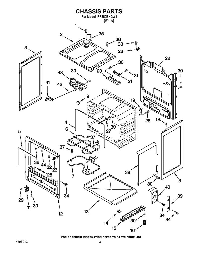 Whirlpool Range, Oven & Cooktop Front Drawer Glide - WP3195546, Replaces: 3195546
