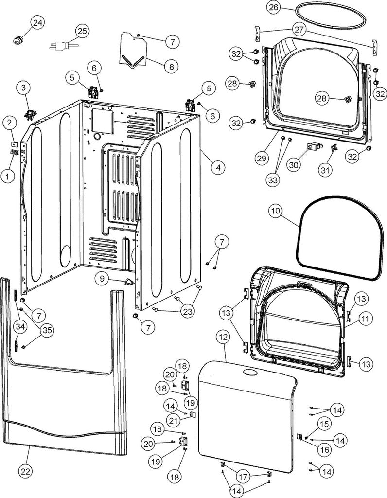 Whirlpool Dryer Drum Seal - WP33001807, Replaces: 33001807