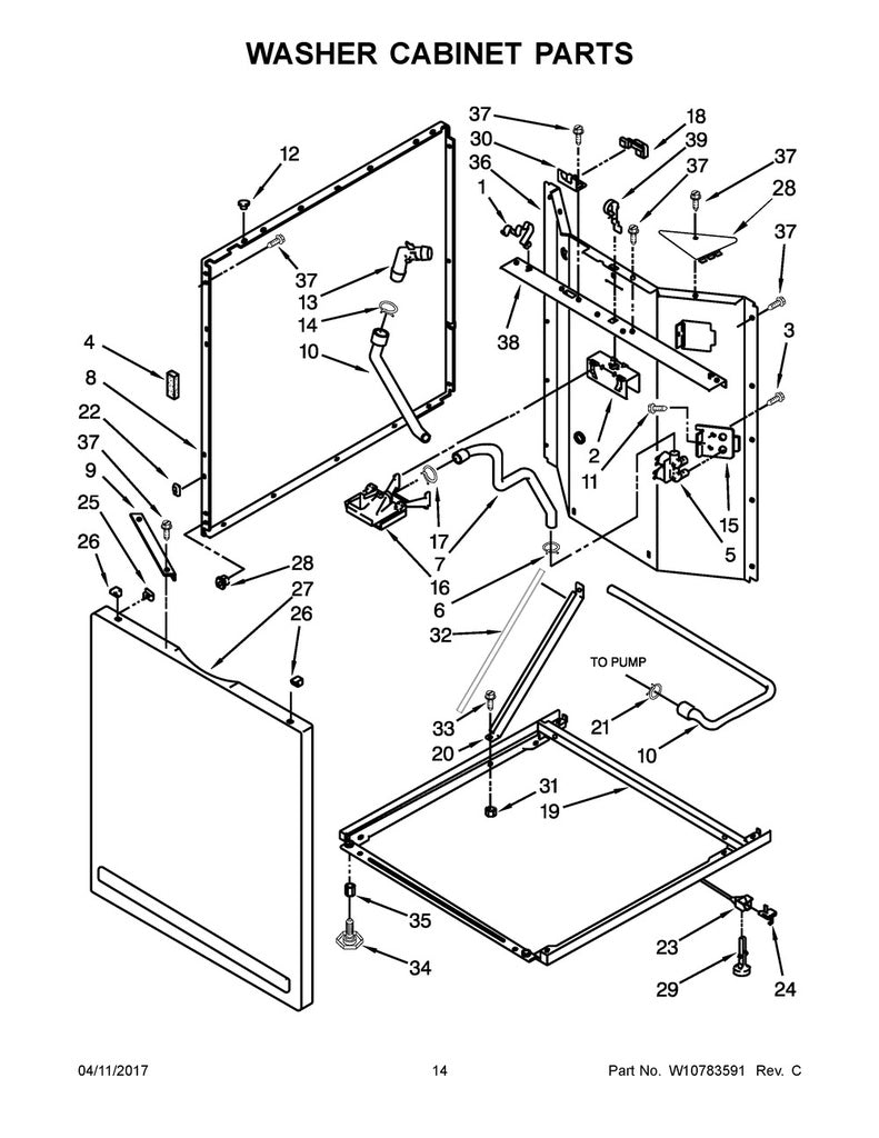 Whirlpool Washer & Dryer Levelling Link - WP3349311