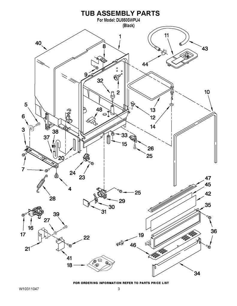 Whirlpool Dishwasher Thermal Fuse - WP3368928, Replaces: 3368928