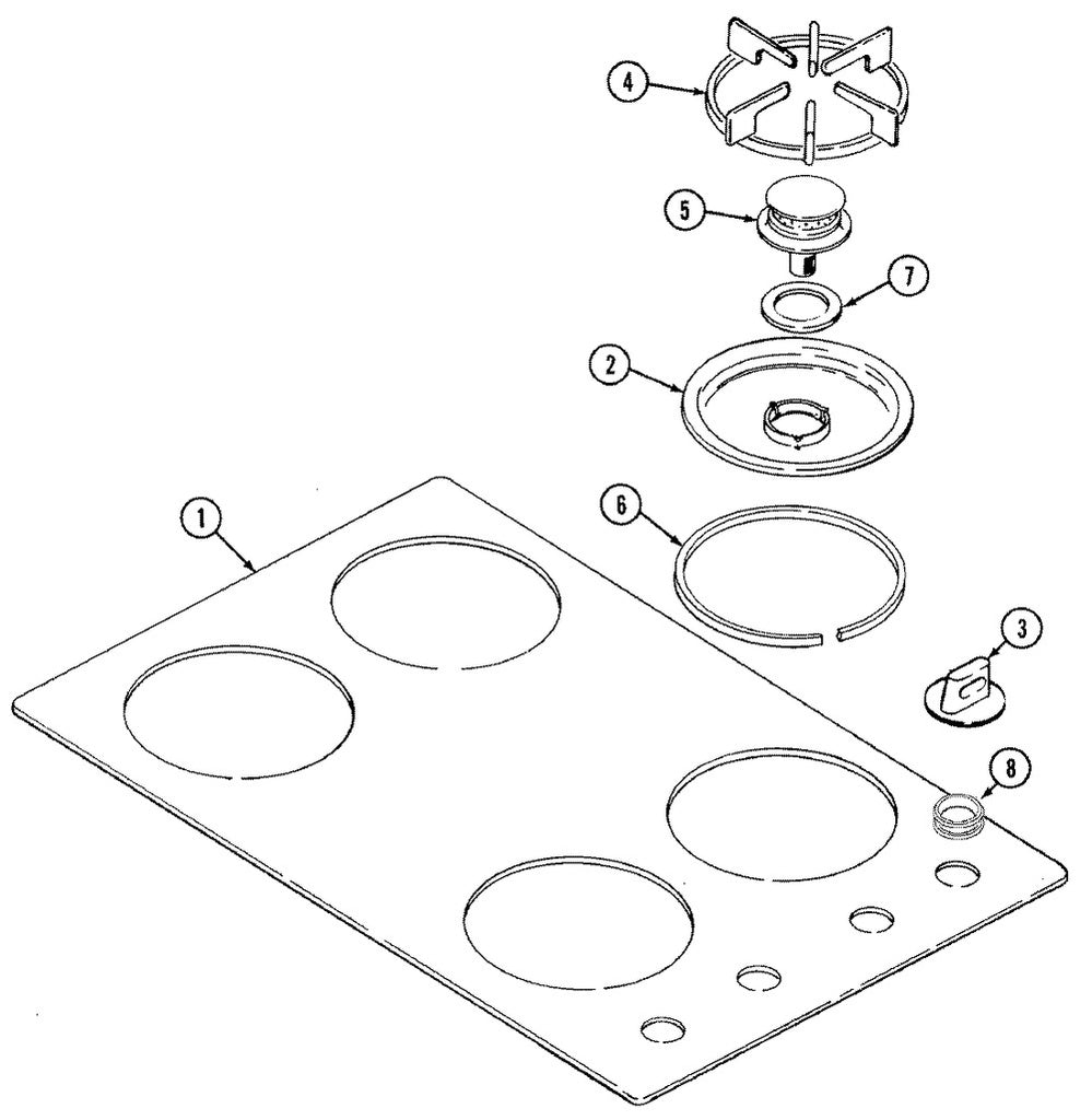 Whirlpool Range, Oven & Cooktop Burner Head & Ignitor - WP3412D024-09, Replaces: 12500050