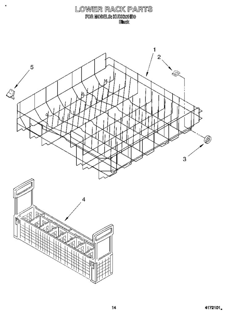 Whirlpool Dishwasher Dishrack Roller - WP4162322, Replaces: 80021