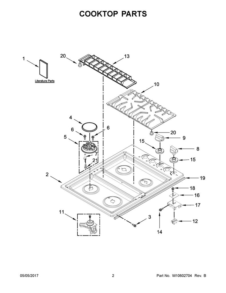 Whirlpool Range, Oven & Cooktop Surface Burner Orifice Holder (9.2K BTU) - WP7527P002-60, Replaces: 74007764