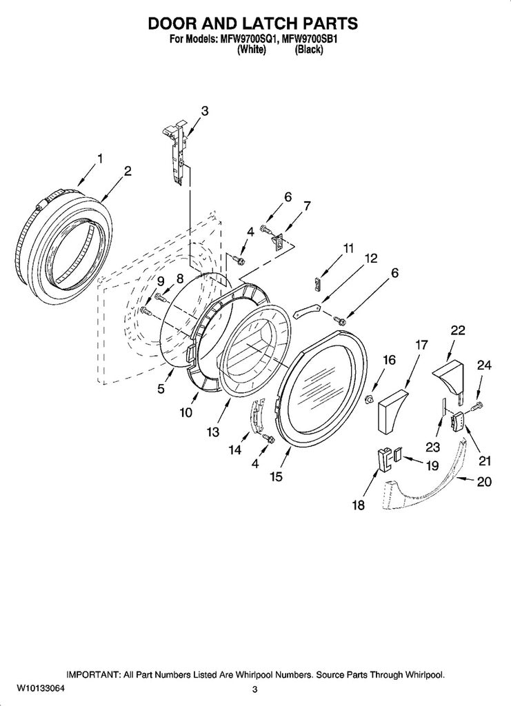 Whirlpool Washer Door Strike - WP8181651, Replaces: 8181651
