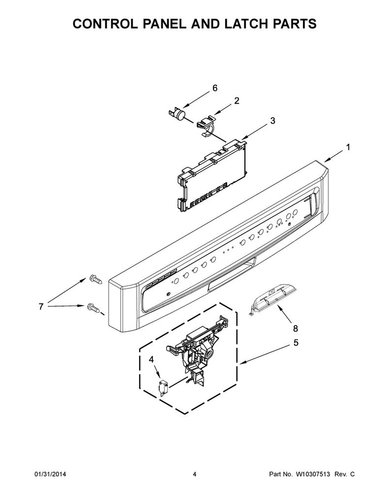 Whirlpool Dishwasher Door Switch - WP8269209, Replaces: 8269209