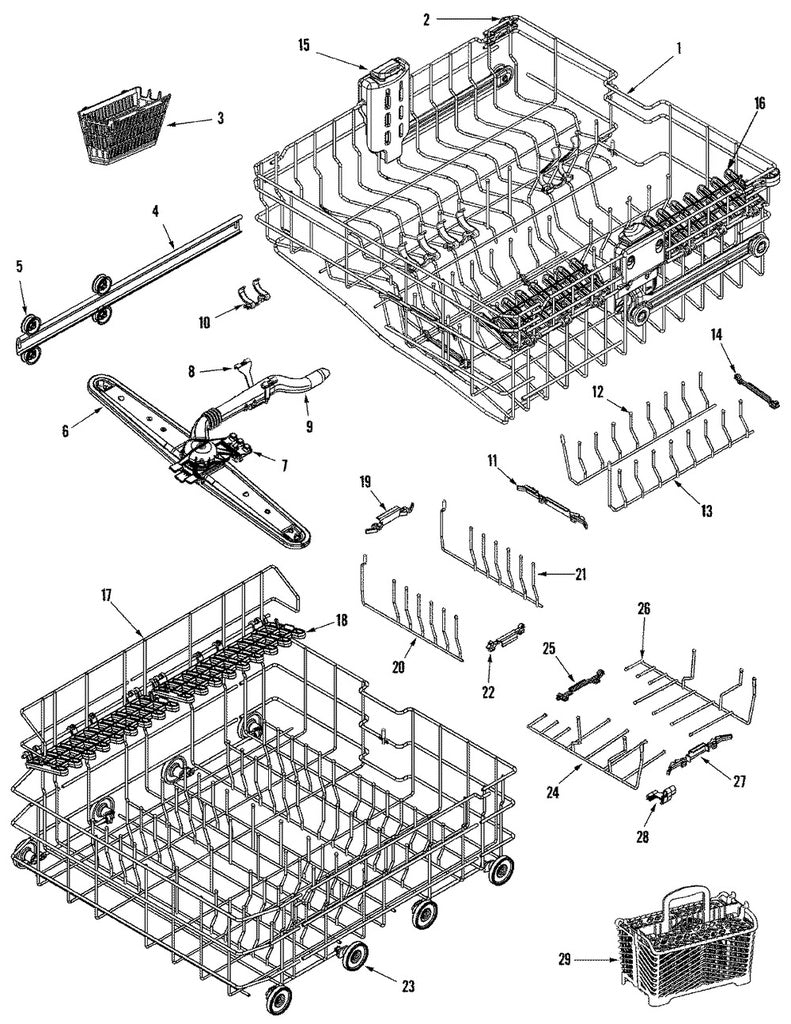Whirlpool Dishwasher Fold Away Tine Pivot - WP99002709, Replaces: 99002709