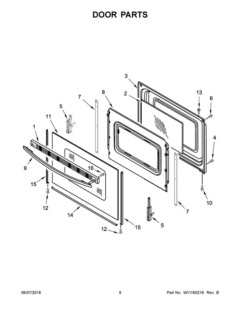 Whirlpool Range, Oven & Cooktop Exterior Door Glass (White) - WPW10118454, Replaces: 3194425