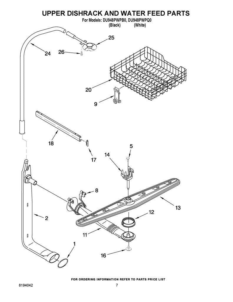 Whirlpool Dishwasher Rack Adjuster - WPW10204141, Replaces: 8539126