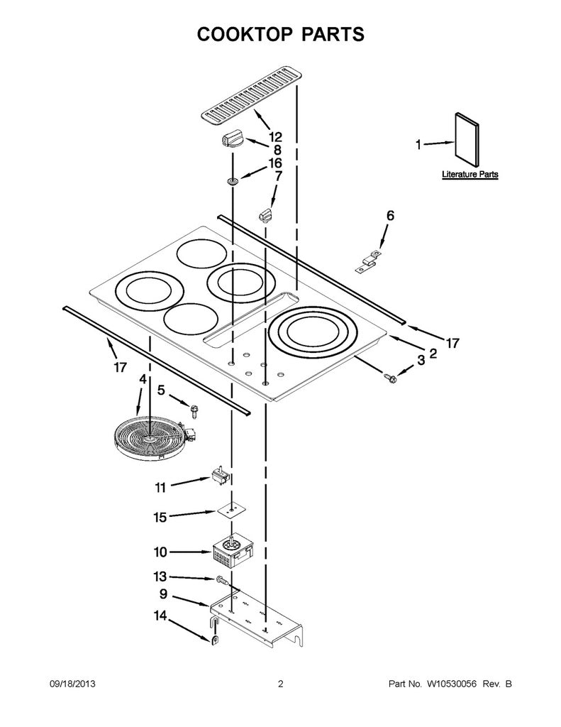 Whirlpool Range, Oven & Cooktop Dual Radiant Surface Element - WPW10221529, Replaces: W10221529